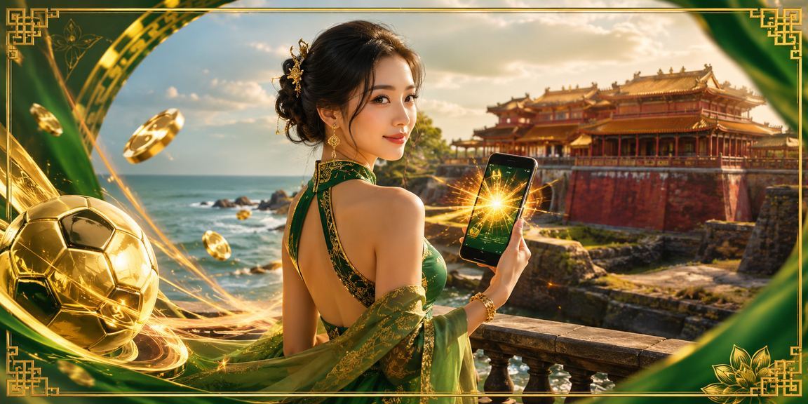Người chơi tại bờ biển Huế nạp tiền qua ví điện tử trên điện thoại
